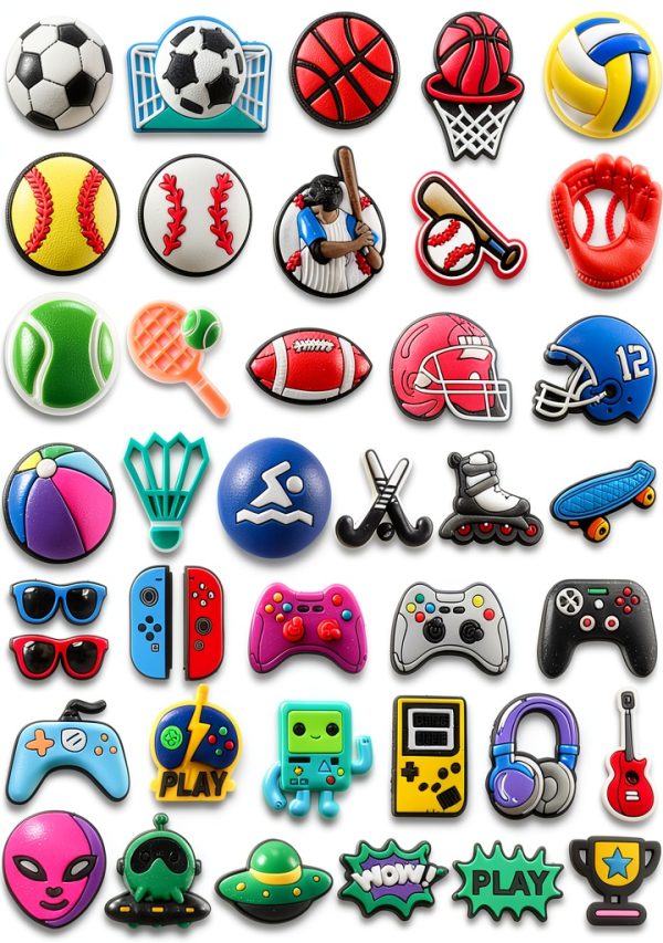 Pavo Charms Set for Shoes Waterproof PVC-0