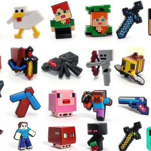 Pixel Shoe Charms PVC Kids Unisex Shoe Decoration-0