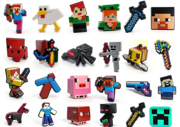 Pixel Shoe Charms PVC Kids Unisex Shoe Decoration-0