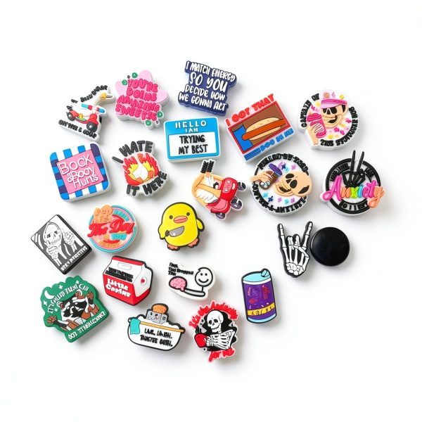 Funny Shoe Charms 24PC Pavo Waterproof PVC Unisex-3
