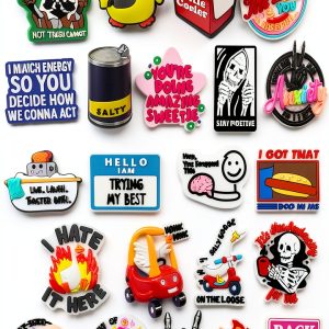 Funny Shoe Charms 24PC Pavo Waterproof PVC Unisex-0