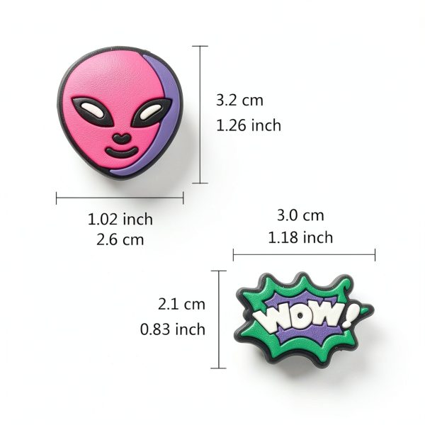 Pavo Charms Set for Shoes Waterproof PVC-6