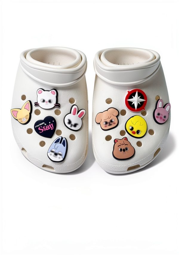 Cartoon Animal Shoe Charms Pavo PVC Pack 10-0