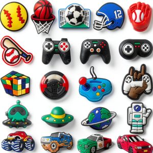 Sports Car Video Game Shoe Charms for Boys Girls-0