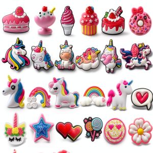 Girls Shoe Charms Waterproof PVC U003-0