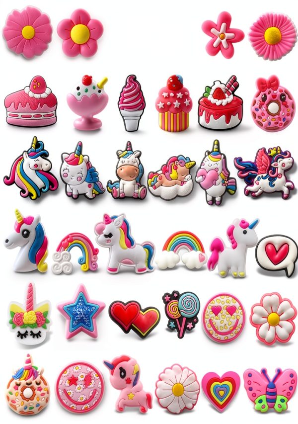Girls Shoe Charms Waterproof PVC U003-0