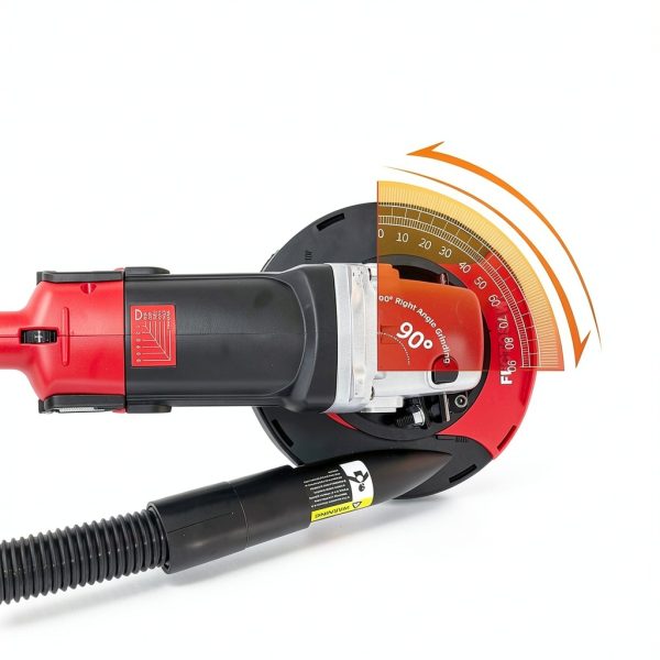 7-Inch Concrete Grinder with 15AMP Motor & Dust Shroud, Electric Floor Polisher with Diamond Grinding Wheel for Concrete, Wall & Surface Grinding-5