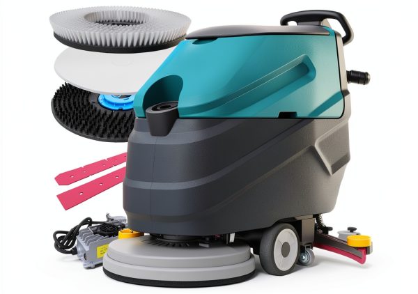 Walk Behind Commercial Floor Scrubber KARHDIR 22in Blue TSW-XDJ-C7-0