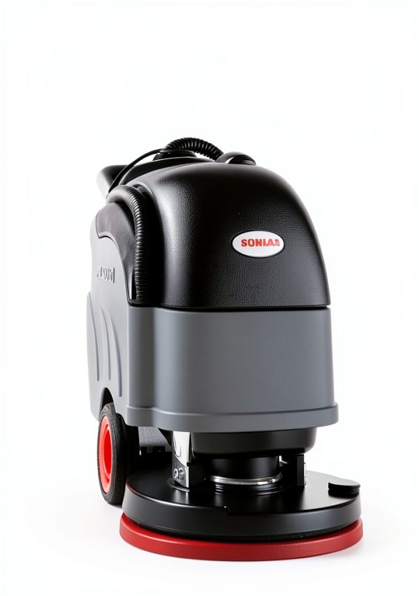 SUNMAX 22" Auto Floor Scrubber Dryer Walk‑Behind with LiFePO4 Battery-1