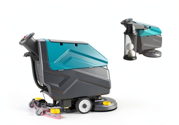Walk Behind Commercial Floor Scrubber KARHDIR 22in Blue TSW-XDJ-C7-6
