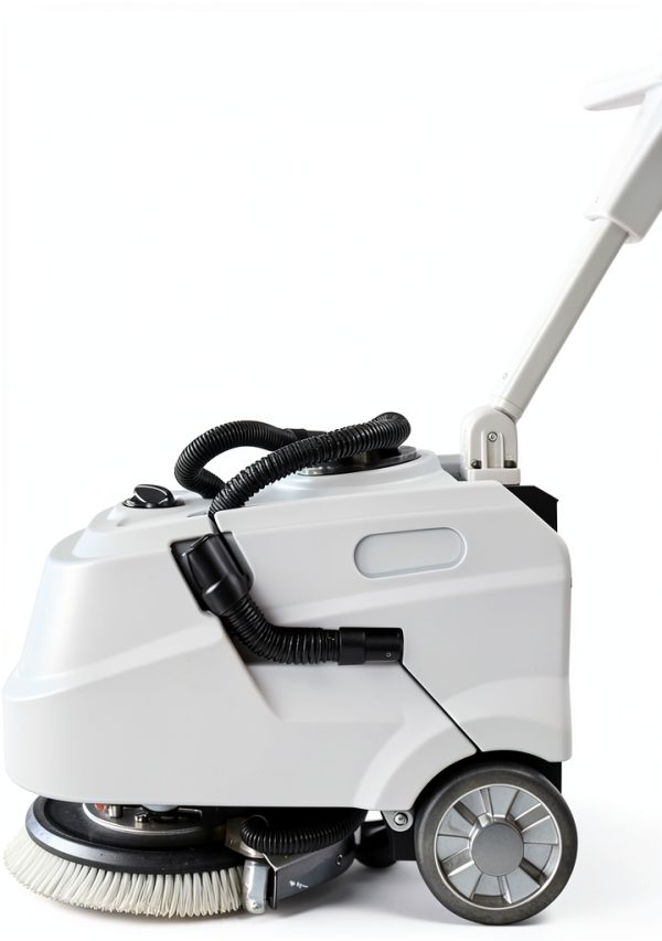 Foldable Walk Behind Floor Scrubber Machine, Hand Push Scrubber Machine, 17 L Sewage Tank, 180 RPM, Battery Powered for Office Restaurant Industrial Commercial-6