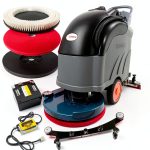 SUNMAX 22" Auto Floor Scrubber Dryer Walk‑Behind with LiFePO4 Battery-0