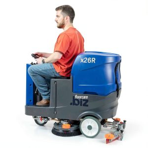 USA-Clean X26R Ride-On Auto Floor Scrubber Machine, 26 inch (750mm) Cleaning Path, Industrial Commercial Use, Large Tank Capacity, Battery Powered Quiet and Easy to Use-0