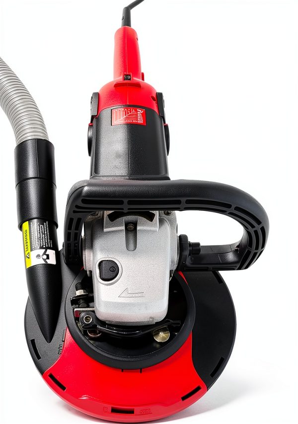 7-Inch Concrete Grinder with 15AMP Motor & Dust Shroud, Electric Floor Polisher with Diamond Grinding Wheel for Concrete, Wall & Surface Grinding-0